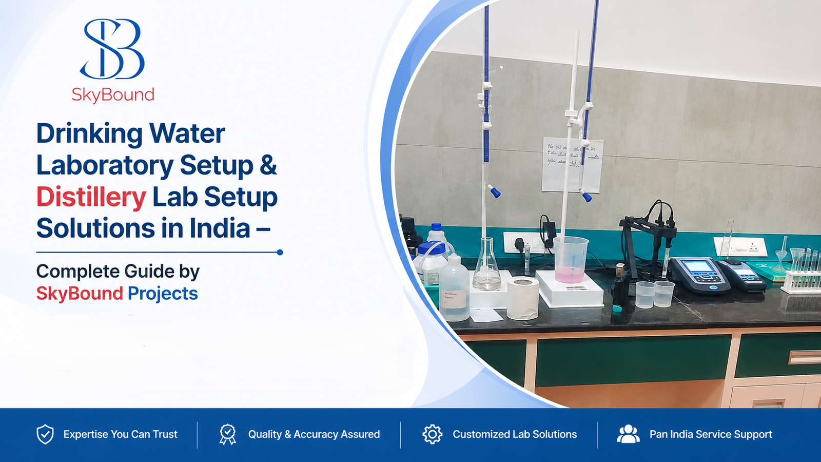 Drinking Water Laboratory Setup & Distillery Lab Setup Solutions in India – Complete Guide by SkyBound Projects